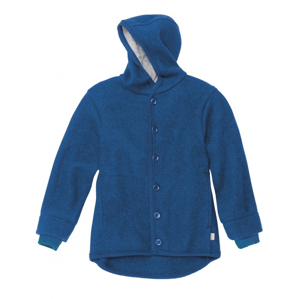 marineblå uldjakke økologisk ubehandlet merino uld fra Disana - stort udvalg online