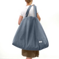 The Organic Company - Big Long Bag - stor taske - grey blue