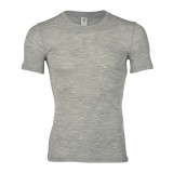 Engel - herre kortærmet t-shirt - uld & silke - grå